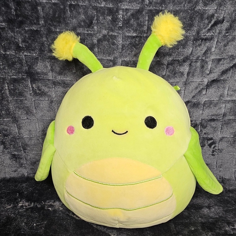 Squishmallows Pilar the Grasshopper 8" Green Plush Sassy Squad Kellytoy Q042